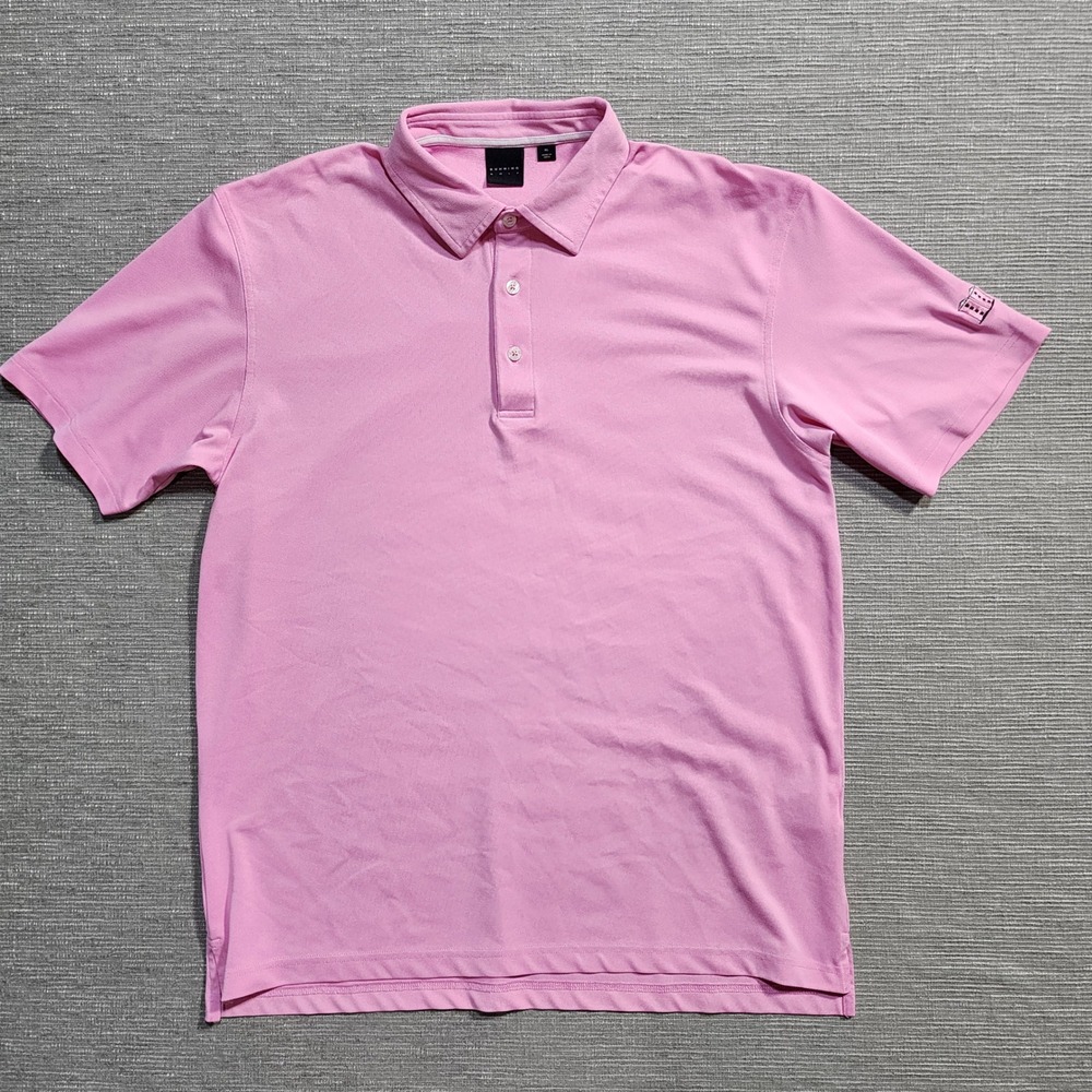 Dunning Golf Mens XL Pink Short Sleeve Performance Polo Shirt Stretch Pique